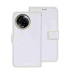 For Realme 11 5G idewei Crazy Horse Texture Leather Phone Case with Holder(White)