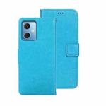 For Xiaomi Redmi Note 12 4G Global idewei Crazy Horse Texture Leather Phone Case(Sky Blue)
