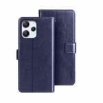 For Xiaomi Redmi 12 4G idewei Crazy Horse Texture Leather Phone Case(Blue)