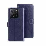 For Xiaomi 13T / 13T Pro idewei Crazy Horse Texture Leather Phone Case(Blue)