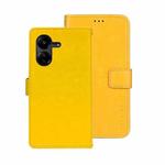 For Xiaomi Redmi 13C idewei Crazy Horse Texture Leather Phone Case(Yellow)