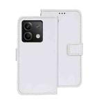 For Xiaomi Redmi Note 13 5G idewei Crazy Horse Texture Leather Phone Case(White)