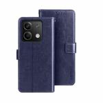 For Xiaomi Redmi Note 13 5G idewei Crazy Horse Texture Leather Phone Case(Blue)