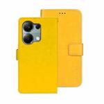 For Xiaomi Redmi Note 13 Pro 4G idewei Crazy Horse Texture Leather Phone Case(Yellow)