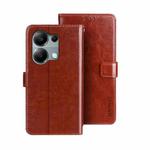 For Xiaomi Redmi Note 13 Pro 4G idewei Crazy Horse Texture Leather Phone Case(Brown)