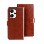 For Xiaomi Redmi Note 13 Pro+ 5G idewei Crazy Horse Texture Leather Phone Case(Brown)