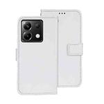 For Xiaomi Poco X6 5G idewei Crazy Horse Texture Leather Phone Case(White)