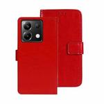 For Xiaomi Poco X6 5G idewei Crazy Horse Texture Leather Phone Case(Red)