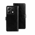 For Xiaomi Poco X6 5G idewei Crazy Horse Texture Leather Phone Case(Black)