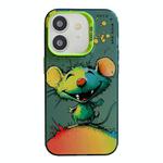 For iPhone 11 Animal Pattern Oil Painting Series PC + TPU Phone Case(Happy Mouse)