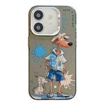 For iPhone 11 Animal Pattern Oil Painting Series PC + TPU Phone Case(Wolf)