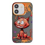For iPhone 12 Animal Pattern Oil Painting Series PC + TPU Phone Case(Smiling Cat)