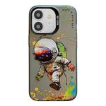 For iPhone 12 Animal Pattern Oil Painting Series PC + TPU Phone Case(Astronaut)