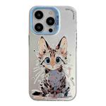 For iPhone 12 Pro Animal Pattern Oil Painting Series PC + TPU Phone Case(Stupid Cat)