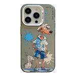 For iPhone 12 Pro Animal Pattern Oil Painting Series PC + TPU Phone Case(Wolf)
