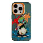 For iPhone 12 Pro Max Animal Pattern Oil Painting Series PC + TPU Phone Case(Angry Duck)