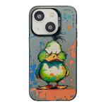 For iPhone 13 Animal Pattern Oil Painting Series PC + TPU Phone Case(Wrath Duck)