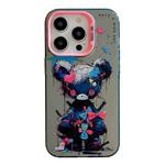 For iPhone 13 Pro Animal Pattern Oil Painting Series PC + TPU Phone Case(Tattered Bear)