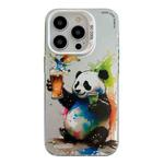 For iPhone 13 Pro Max Animal Pattern Oil Painting Series PC + TPU Phone Case(Panda)