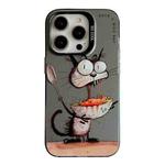 For iPhone 14 Pro Animal Pattern Oil Painting Series PC + TPU Phone Case(Eating Rat)