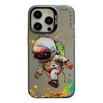 For iPhone 14 Pro Animal Pattern Oil Painting Series PC + TPU Phone Case(Astronaut)