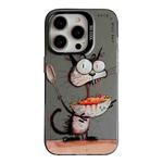 For iPhone 14 Pro Max Animal Pattern Oil Painting Series PC + TPU Phone Case(Eating Rat)