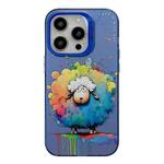 For iPhone 14 Pro Max Animal Pattern Oil Painting Series PC + TPU Phone Case(Sheep)