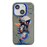For iPhone 15 Animal Pattern Oil Painting Series PC + TPU Phone Case(Tattered Astronaut)