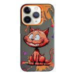 For iPhone 11 Pro Max Animal Pattern Oil Painting Series PC + TPU Phone Case(Smiling Cat)