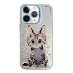 For iPhone 11 Pro Max Animal Pattern Oil Painting Series PC + TPU Phone Case(Stupid Cat)