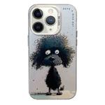 For iPhone 11 Pro Max Animal Pattern Oil Painting Series PC + TPU Phone Case(Black Dog)