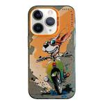 For iPhone 11 Pro Max Animal Pattern Oil Painting Series PC + TPU Phone Case(Bicycle Dog)