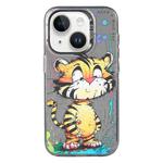 For iPhone 14 Plus Animal Pattern Oil Painting Series PC + TPU Phone Case(Colorful Tiger)