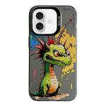 For iPhone 16 Plus Animal Pattern Oil Painting Series PC + TPU Phone Case(Dragon)