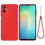 For Samsung Galaxy A06 5G Pure Color Liquid Silicone Shockproof Phone Case(Red)