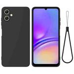 For Samsung Galaxy A07 4G Solid Color Liquid Silicone Dropproof Full Coverage Phone Case(Black)