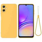 For Samsung Galaxy A07 4G Solid Color Liquid Silicone Dropproof Full Coverage Phone Case(Yellow)
