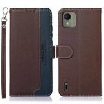 For Nokia C110 KHAZNEH Litchi Texture Leather RFID Phone Case(Brown)