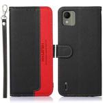 For Nokia C110 KHAZNEH Litchi Texture Leather RFID Phone Case(Black)