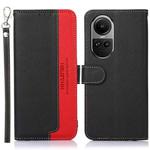 For OPPO Reno10 / Reno10 Pro Global KHAZNEH Litchi Texture Leather RFID Phone Case(Black)