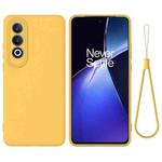 For OnePlus Nord CE4 Pure Color Liquid Silicone Shockproof Phone Case(Yellow)