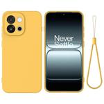 For OnePlus 13T / 13s Pure Color Liquid Silicone Shockproof Phone Case(Yellow)