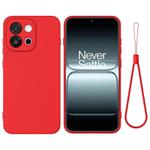 For OnePlus 13T / 13s Pure Color Liquid Silicone Shockproof Phone Case(Red)