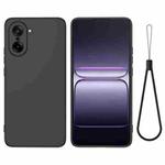 For OnePlus Nord CE5 / Ace 5 Racing Pure Color Liquid Silicone Shockproof Phone Case(Black)