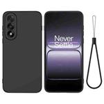 For OnePlus Nord 5 / Ace 5 Ultra Pure Color Liquid Silicone Shockproof Phone Case(Black)