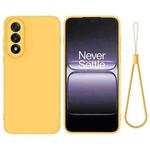 For OnePlus Nord 5 / Ace 5 Ultra Pure Color Liquid Silicone Shockproof Phone Case(Yellow)