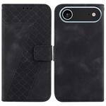 For iPhone 17 Air Seven-shaped Embossed Leather Phone Case(Black)