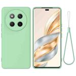 For Honor X60 Pro Pure Color Liquid Silicone Shockproof Phone Case(Green)