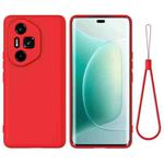 For Honor 300 Ultra / 300 Pro Pure Color Liquid Silicone Shockproof Phone Case(Red)