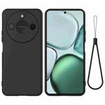 For Honor X9c Smart / X60 Pure Color Liquid Silicone Shockproof Phone Case(Black)